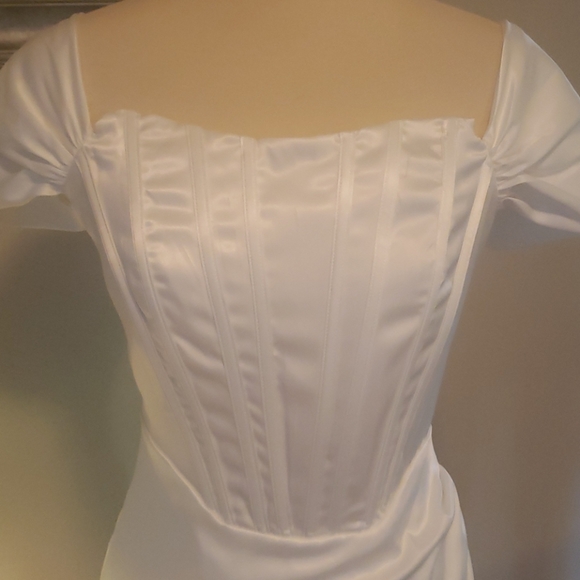 NWOT Satiny hi-low dress - Picture 2 of 8